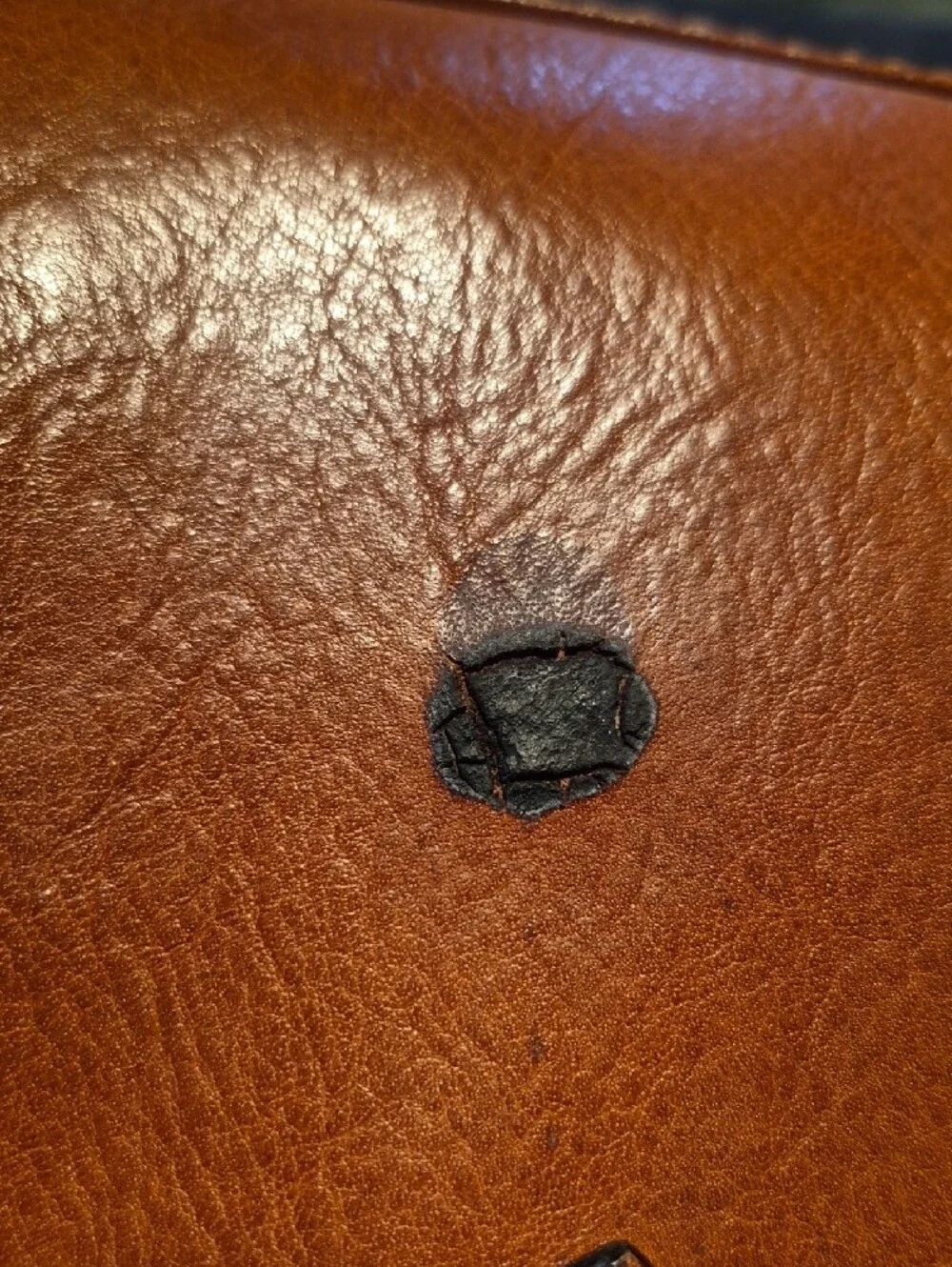 Men's Leather Briefcase Bag in Cognac Brown